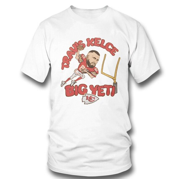 Travis Kelce Big Yeti Meme Kansas City Chiefs NFL Football Graphic Fan T-Shirt - Picture 1 of 5